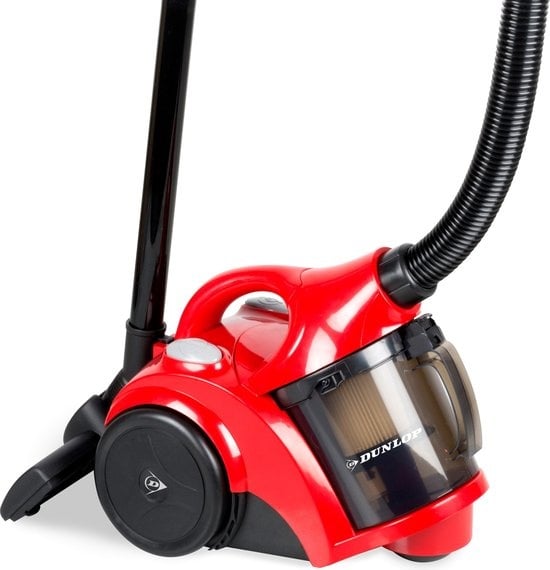 Dunlop Aspirateur sans sac - 700 Watts - Bac de récupération de 2 litres - Rouge/Noir