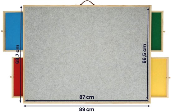 BREND BR-2224 Plateau de puzzle réglable avec 4 tiroirs pour 1500 pièces - Plateau de puzzle avec couvercle transparent - Table de puzzle avec feutre et système de rangement