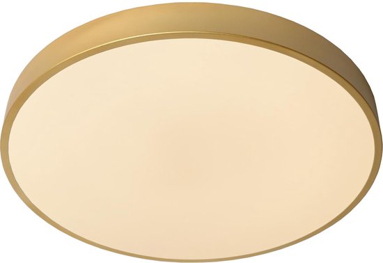 Lucide UNAR - Plafonnier - Ø 49,5 cm - LED 3 StepDim - 1x36 W 2700 K - Or mat / Laiton