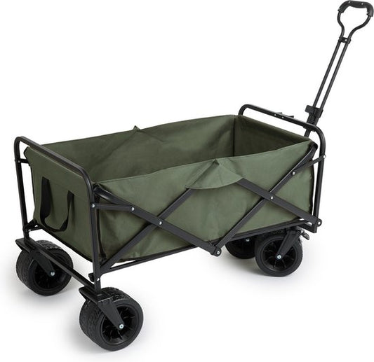 909 Chariot d'extérieur - Pliable - Capacité de charge maximale 80 KG - 100x57x99cm - Vert