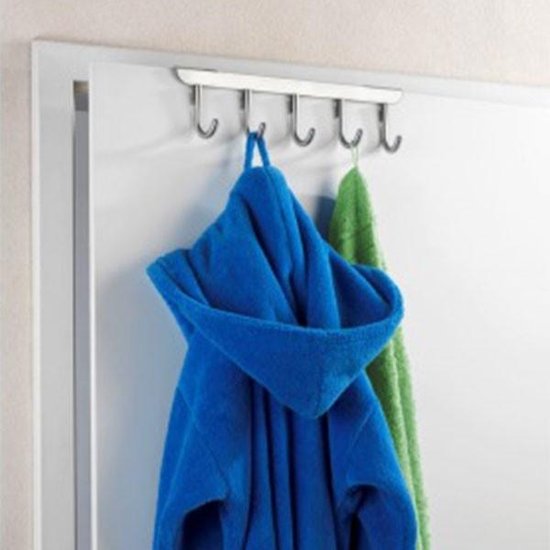Porte-manteau de porte Wenko 9 x 36 cm en acier inoxydable