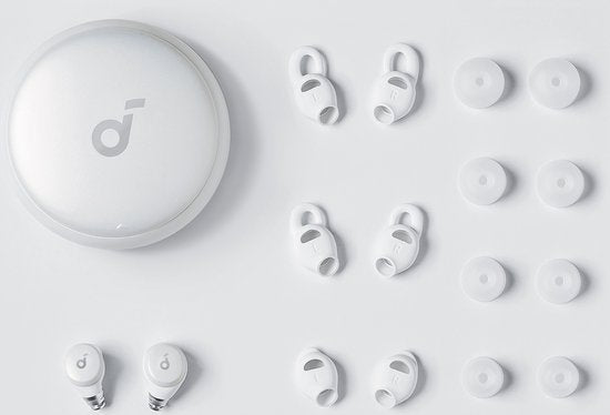 soundcore by Anker Sleep A10 - Bouchons d'oreilles Bluetooth pour le sommeil - Bouchons d'oreilles anti-bruit pour le sommeil - Ajustement confortable - Bluetooth 5.2 - Application - Pour des berceuses illimitées - Moniteur de sommeil