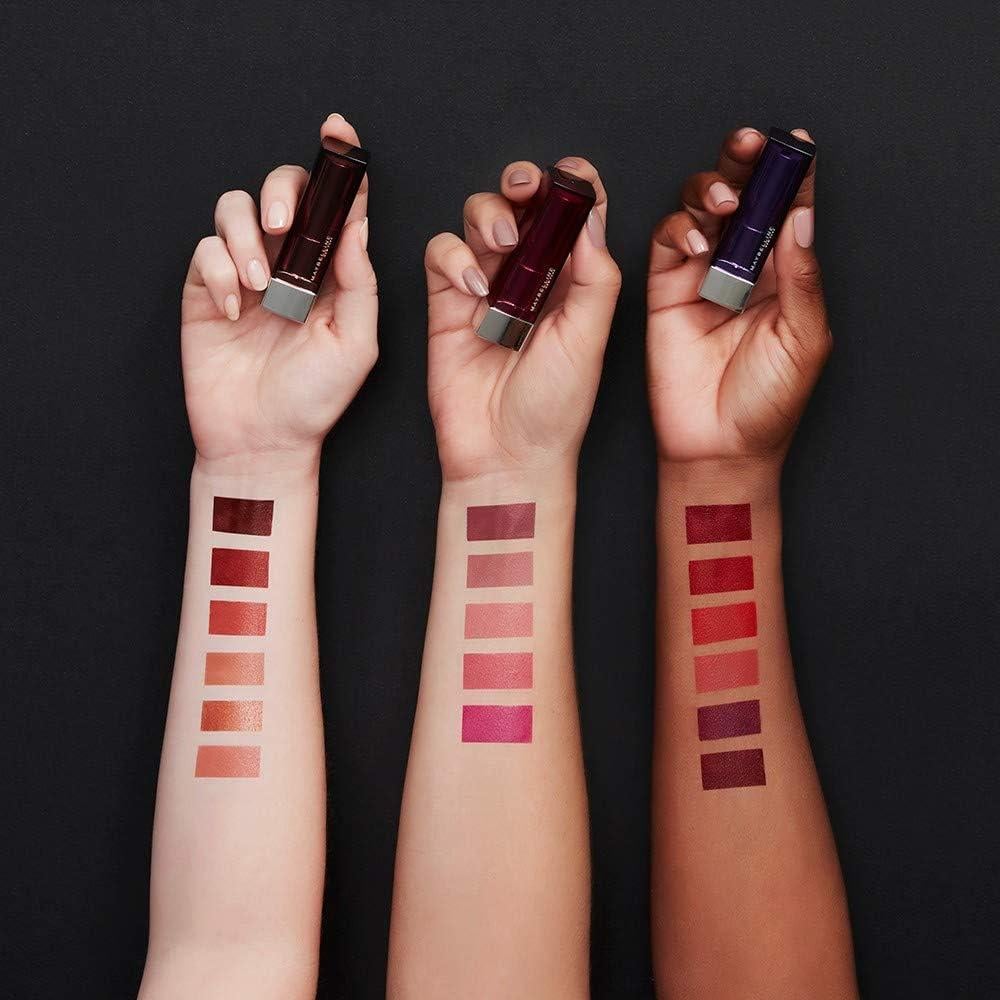 Rouge à lèvres Maybelline Color Sensational - 338 Midnight Plum - Violet foncé - Formule onctueuse au nectar de miel