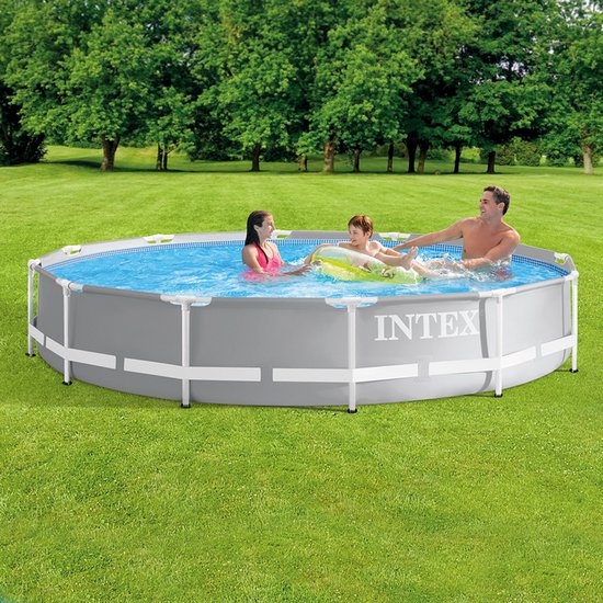 Piscine à armature Intex Prism - Modèle rond - 366 x 76 cm - Bleu