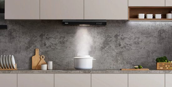 CIARRA CBCB6903 - Hotte encastrable de 60 cm, noire – filtre à charbon inclus - 220 m³