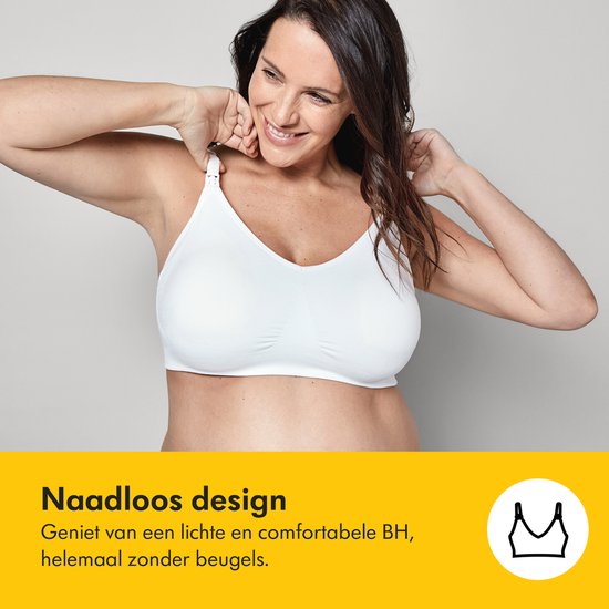 Soutien-gorge Medela Keep Cool Ultra - Soutien-gorge d'allaitement sans coutures - Soutien-gorge de grossesse avec 6 zones respirantes - Tissu Soft Touch – Confortable et offrant un bon maintien - Noir - Taille L