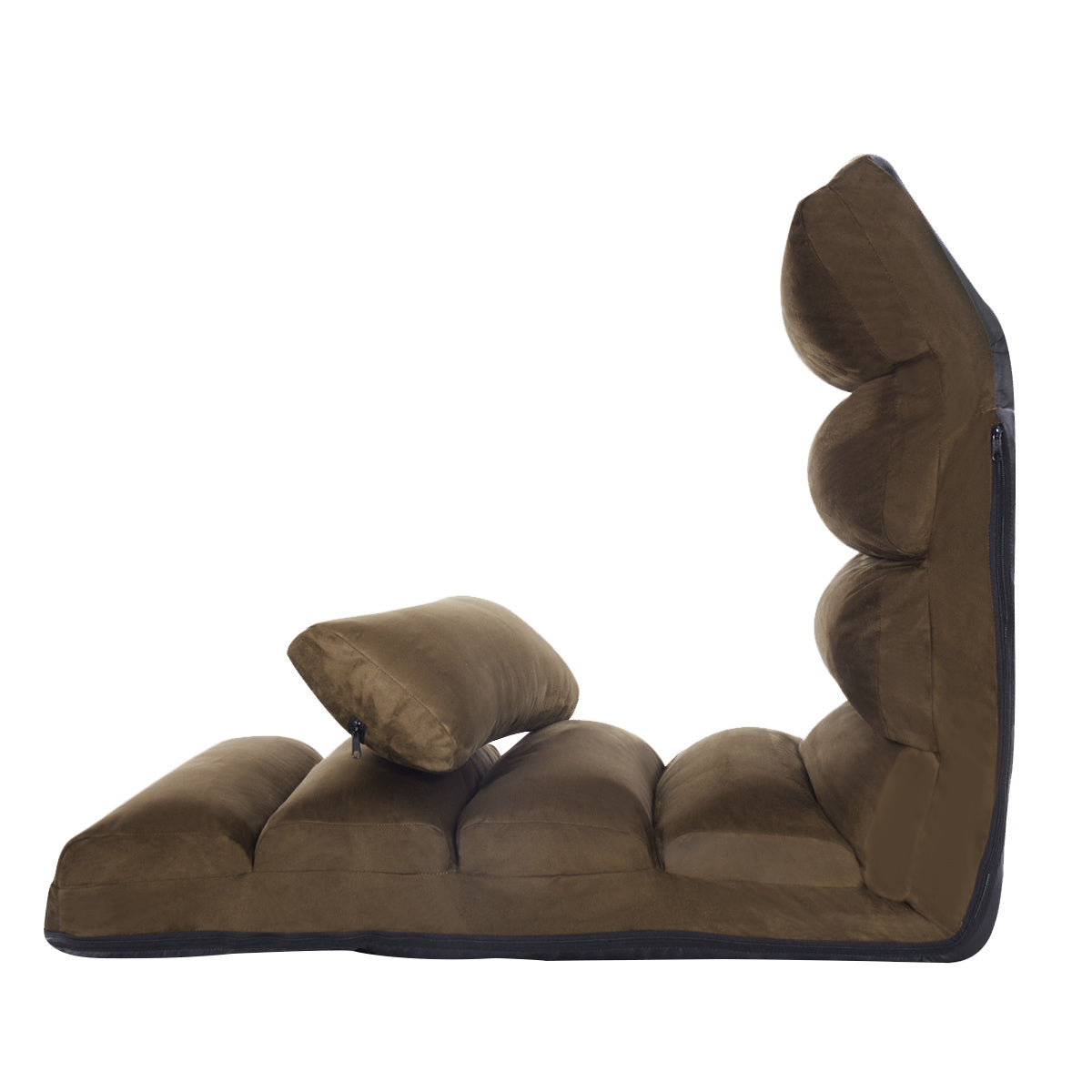 Chaise de sol Coast avec dossier pliant 175 x 55 x 20 cm marron