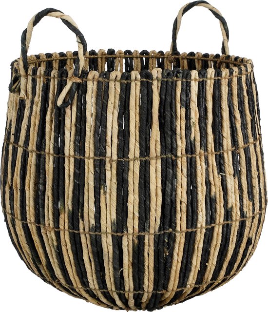 Mica Decorations Ronda Basket - Lot de 2 - H40 x Ø44 cm - Noir