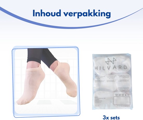 Hilvard Chaussettes de Yoga - Chaussettes de Pilates - Chaussettes de cheville - 3 Paires - Orange clair - Chaussettes antidérapantes - Taille unique