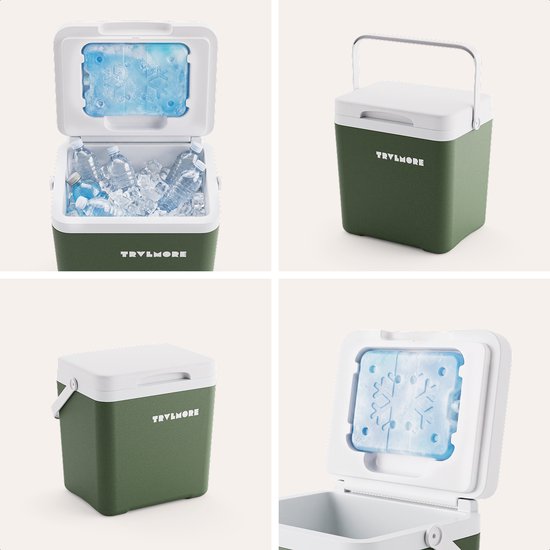 TRVLMORE Cool Box 7L - Frigobox - Elément de refroidissement inclus - Cool Box Small - Vert