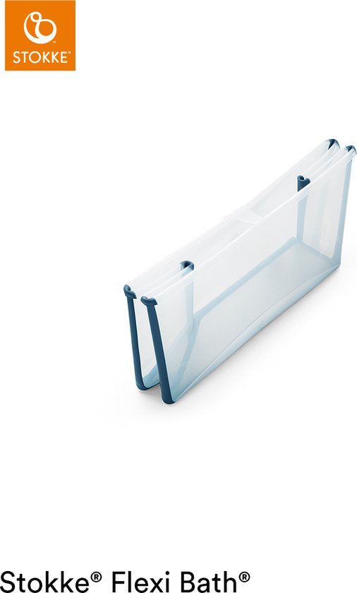 Ensemble Stokke® Flexi Bath® X-Large - Flexi Bath® XL + support pour nouveau-né - Bleu transparent