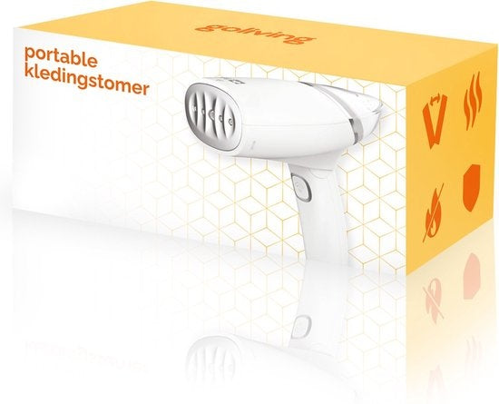 Défroisseur à linge Goliving - Défroisseur à main pour vêtements/textiles/tissu - Pliable - Pochette de voyage incluse - Blanc