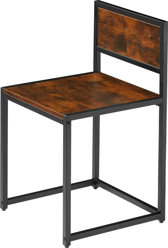 tectake® - Ensemble de sièges Milton - Ensemble de salle à manger - Rangement compact - industriel foncé - 404356