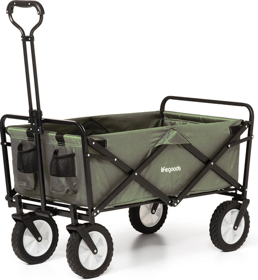 Chariot pliable - LifeGoods - Charge max 70 kg - 59cm x 98cm - vert