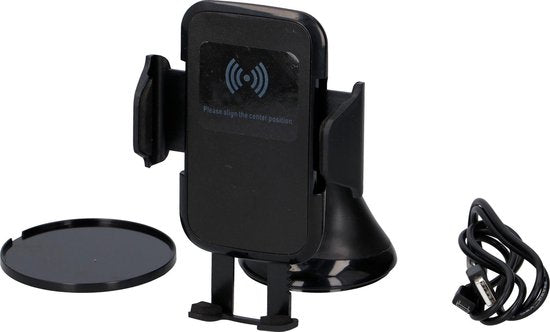 Support de téléphone All Ride - Chargement sans fil - Universel - 5W - 5V/1A - Noir