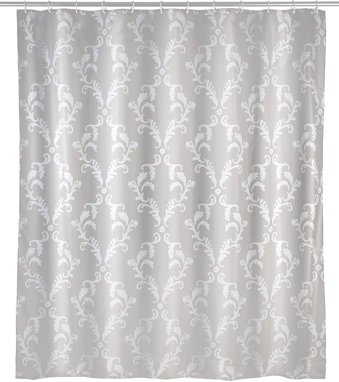 Rideau de douche Wenko Baroque bleu - 180 x 200 cm - Anti-moisissure