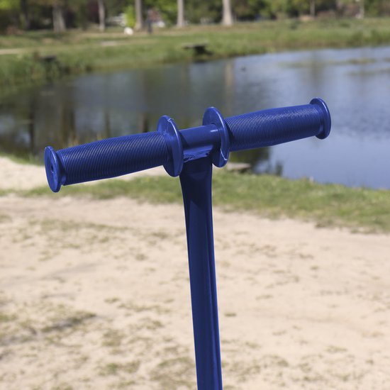 Sunny Billy Beach Wagon Chariot Bleu - Bois brut - Chariot avec pneus gonflables - 94x61x97cm