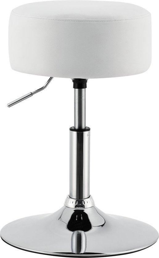 Tabouret de coiffeuse pivotant / Tabouret Tonia - Blanc - ø 38,5 x 65 cm