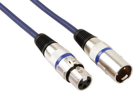 Câble DMX HQ-Power, 1 x XLR mâle, 1 x XLR femelle, 5 m, parfait pour la transmission de signaux