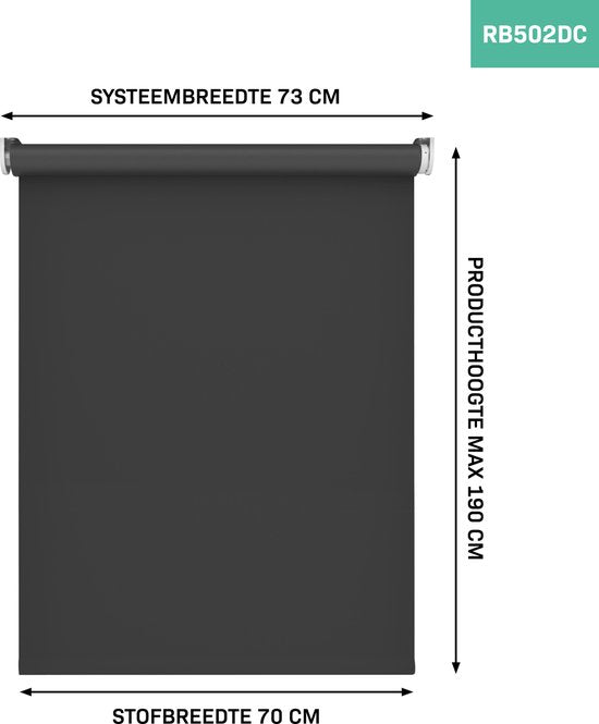 Store électrique - VONROC - Extension - 70 x 190 - Noir - Sans télécommande ni câble de chargement