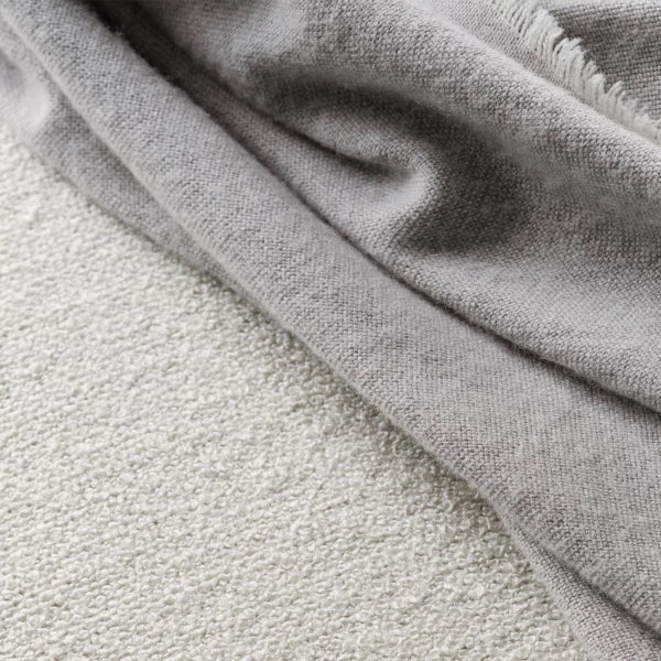 Blomus - Plaid Melange - Gris acier - 130 × 200 cm - Plaid doux / Couverture