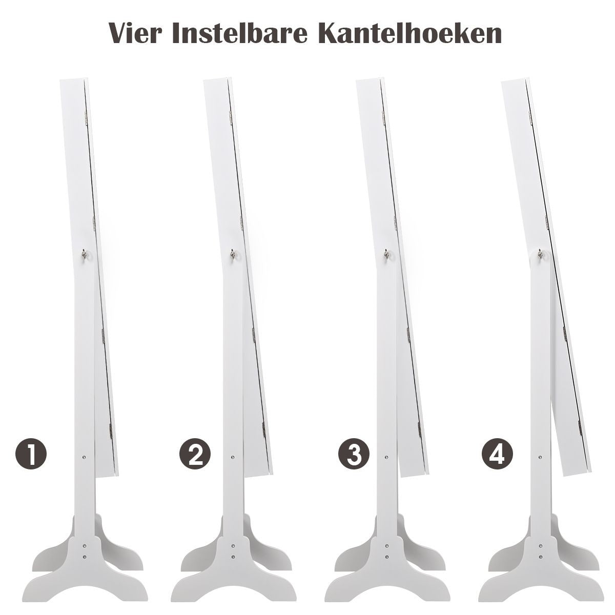 Coast armoire à bijoux - 12 lampes Led - avec miroir - inclinable - avec tiroirs - 41,5 x 37 x 160 cm - blanc