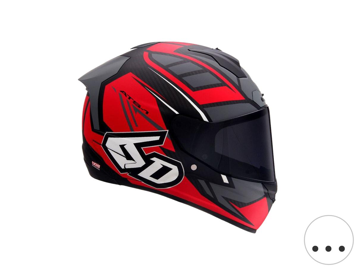 Casque de moto 6D ATS-1R Rogue - Rouge gris mat - taille S