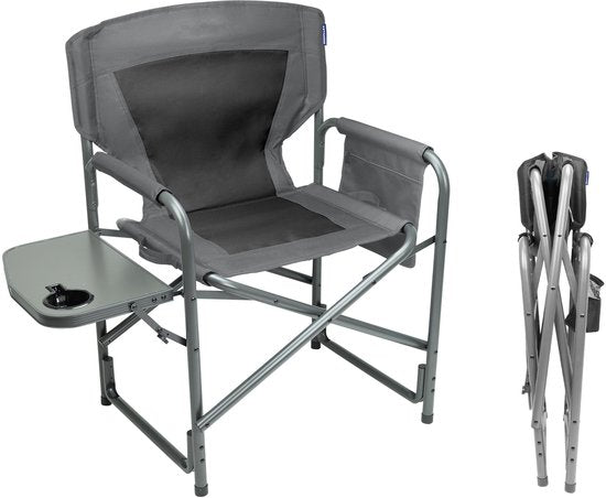 TRVLMORE Chaise de camping - Pliable - Légère - Capacité de charge 120 kg - Gris