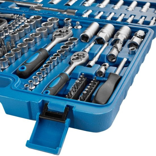 tectake Jeu de clés 171 pièces - 1/4", 3/8" et 1/2"