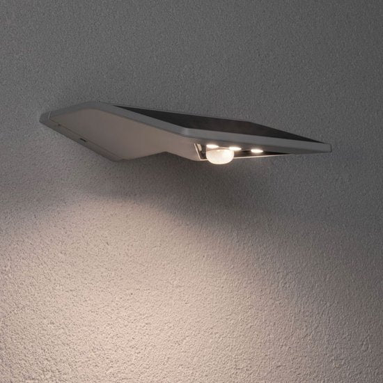 Éclairage solaire à LED pour numéro de maison Yoko, détecteur de mouvement (IR) à activation crépusculaire, IP44, 3000 K, 42 lm, blanc