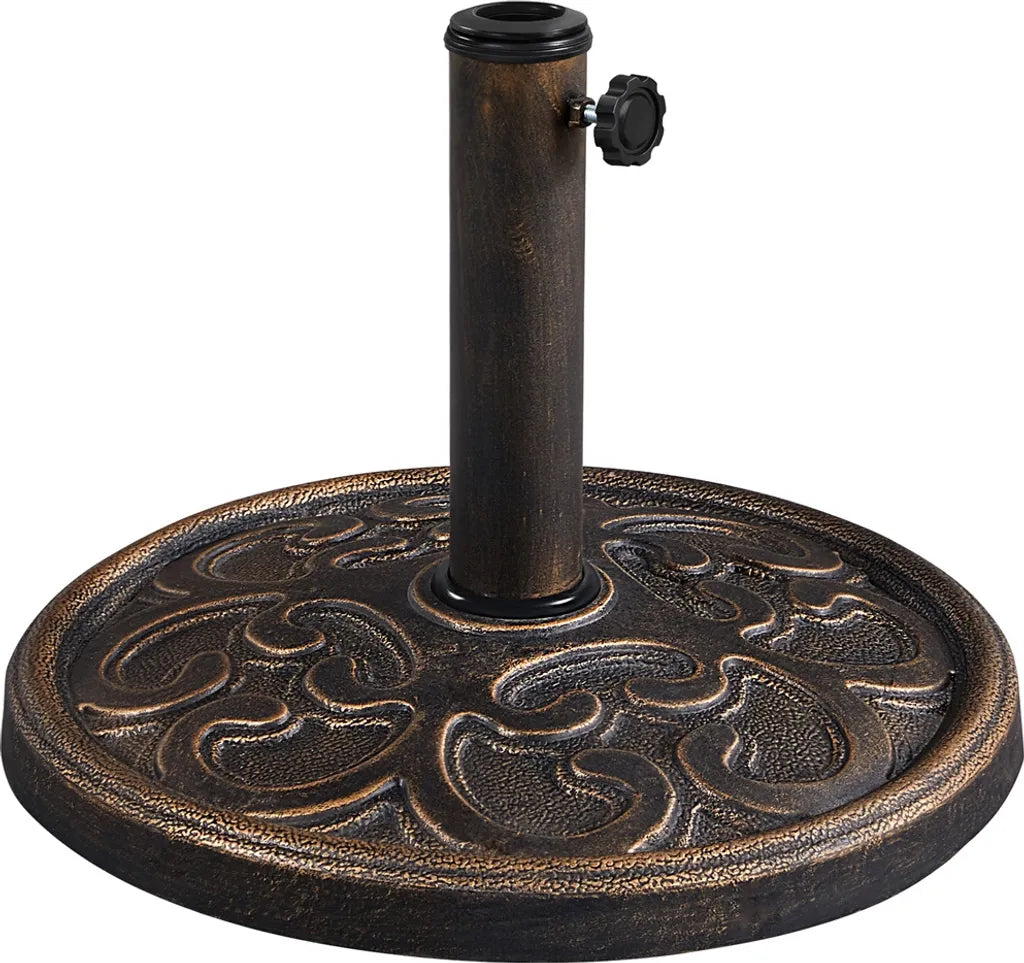 Pied de parasol Yaheetech 10 kg, rond, bronze