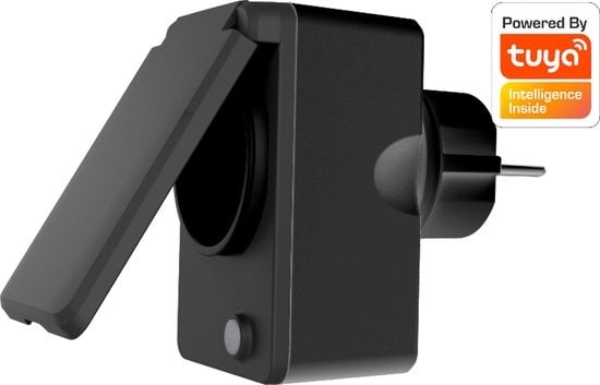 Denver Smart Plug - Périmètre - Minuterie - Prise intelligente - Intérieur Extérieur - Avec application pour iOS et Android - Amazon Alexa - Google Home - TUYA - Étanche - PLO109