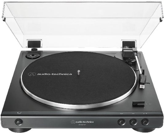 Platine vinyle à entraînement par courroie Audio-Technica AT-LP60XUSB, gris métallisé
