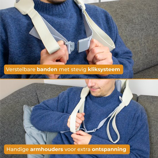 Nuvance - Coussin de massage pour les bras, le dos et les jambes Blanc