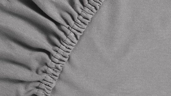 Ambiante Jersey - Drap-housse - 160 x 200/210 - Gris