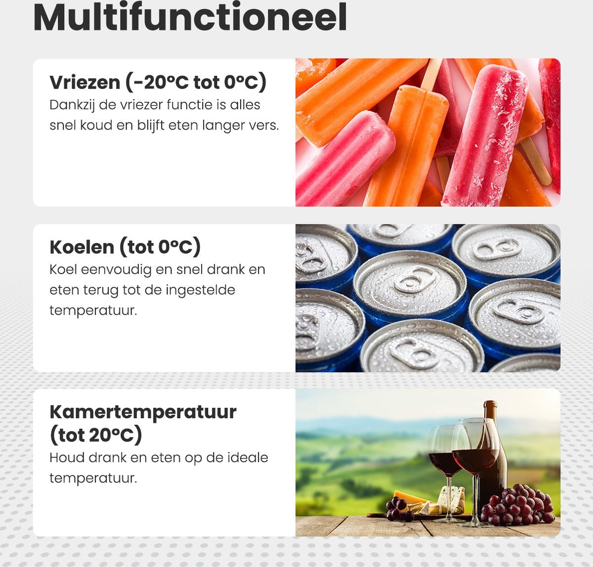 Glacière électrique à compresseur Auronic - 49.5L - Chargeur voiture 12V Prise de courant 230V - Gris