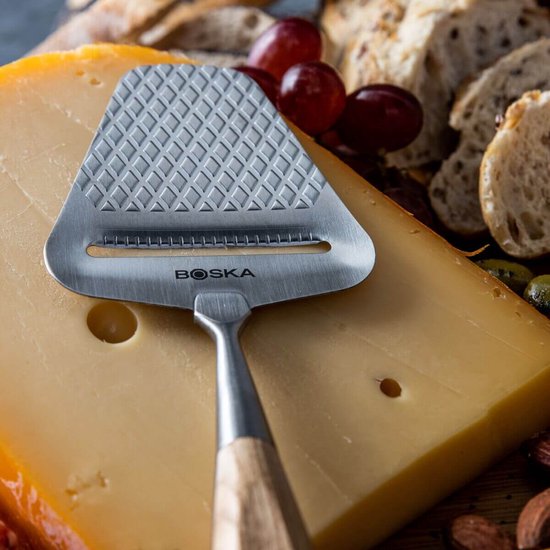 Boska Cheese Slicer Oslo+ - Antiadhésif - chêne européen - acier inoxydable - Ergonomique - Multifonctionnel