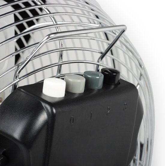 Ventilateur de sol Tristar 35 cm – Boîtier métallique – Ventilateur de type « box » – 3 vitesses – Oscillation à 85° – VE-5937