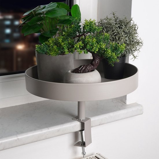 H&S Collection Plateau avec clip décoratif 36x26 cm couleur sable