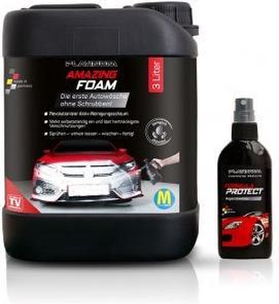 1 000 ml de Platinum Amazing Foam + offert : 3 000 ml de recharge Platinum + offert : un scellant pour vitres Platinum Fantastic Protect