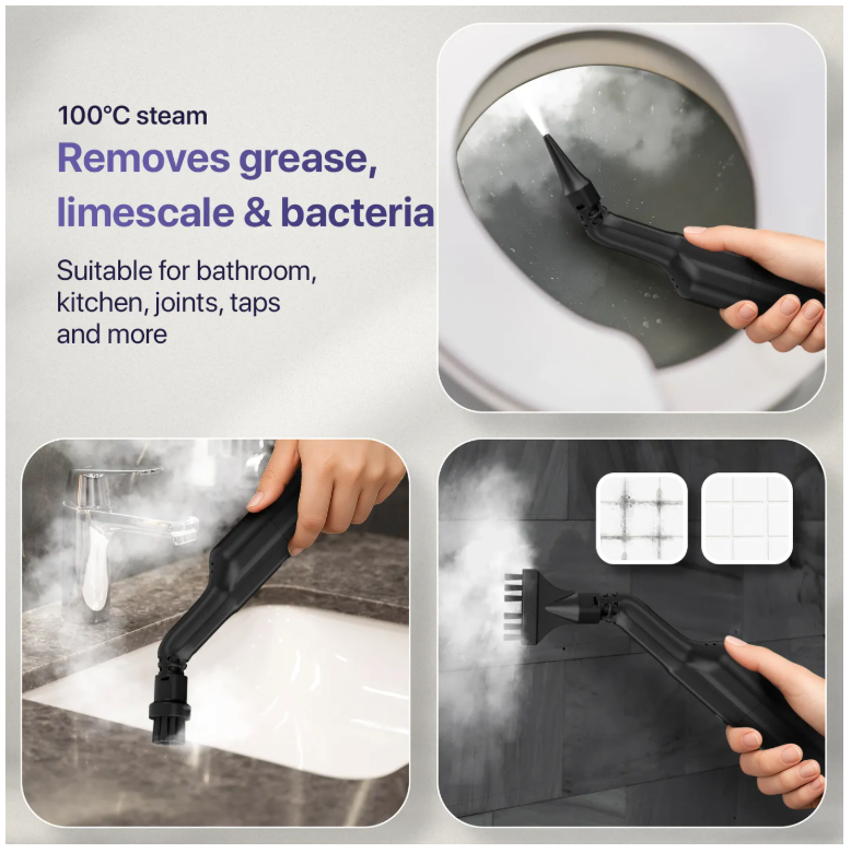 LUMAN 10 in 1 Carpet Cleaner Pro 1800W - 100°C Steam Function and Self-Cleaning - Stain Cleaner - Steam Cleaner - Seat Cleaner - Cleaner for sofa, floor, car and carpet - 7 Meter Cord