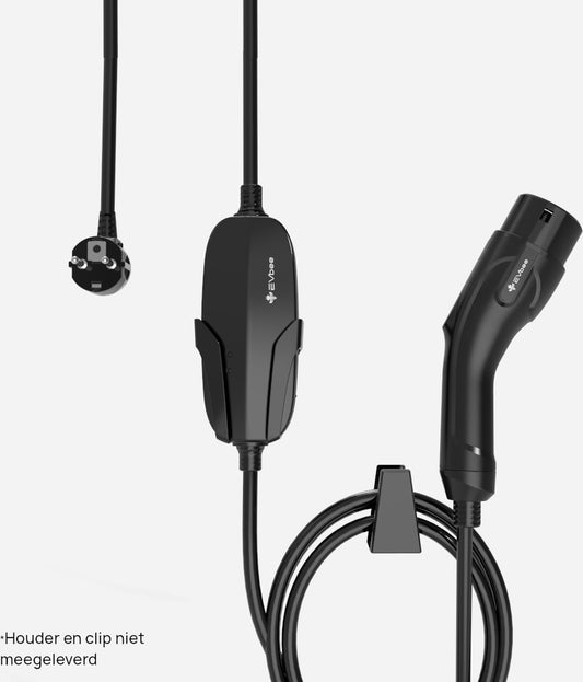 Chargeur domestique Evbee FlexCharger Wallbox - Fonctionne avec une application - 3,7 KW - Noir