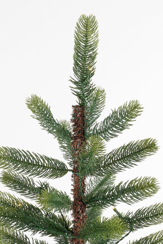 Black Box Trees Nagoya : sapin de Noël artificiel avec éclairage, H 120 x Ø 60 cm - Sapin de Noël d'intérieur - Sapin artificiel avec 212 brindilles de pin en PE - Modèle élancé, Ø 60 cm - Vert
