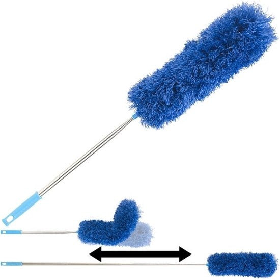 Lifetime Clean Pelle à poussière télescopique - Pelle à poussière avec manche télescopique - Extensible de 80-280CM - Pelle à poussière - Plastique