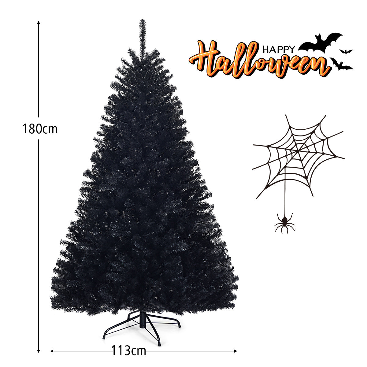 Coast Sapin de Noël - 1036 branches - PVC - 180cm - Noir