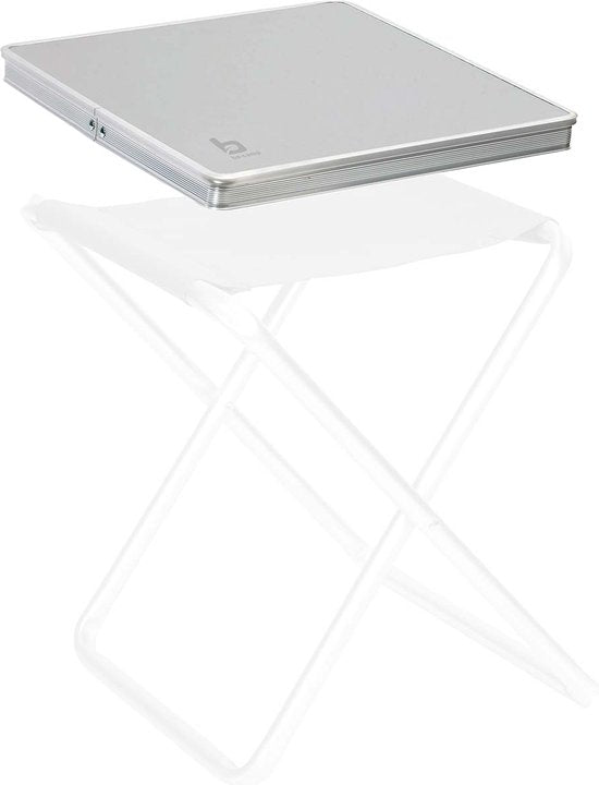 Bo-Camp - Repose-pieds pour tabouret - Pliable - Gris