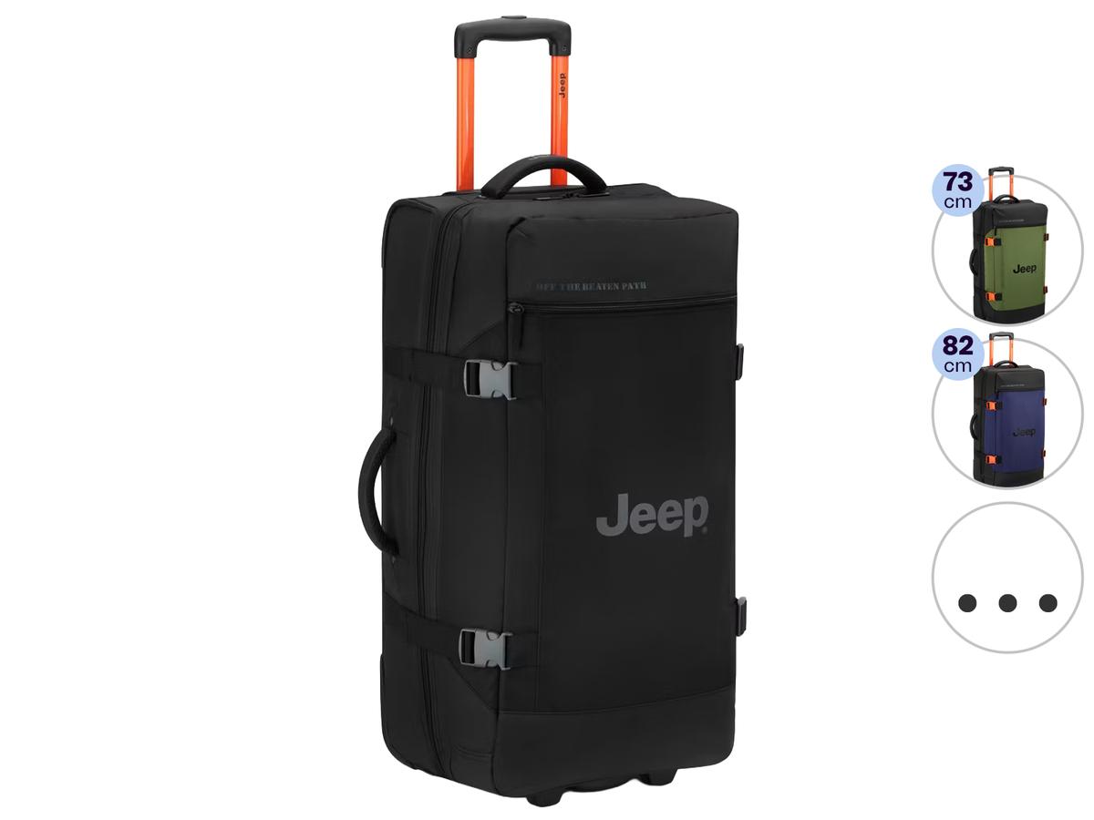 Sac de voyage Jeep - Sac de voyage à roulettes - taille M 73 cm - Noir