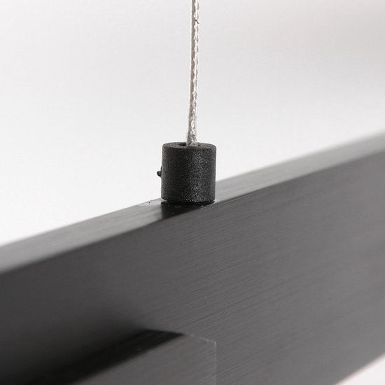 Suspension Bloc 3297ZW noire avec système de levage à câble réglable en hauteur, verre et métal - Steinhauer