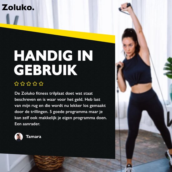 Plateforme vibrante - Zoluko Fitness – 99 niveaux – 5 programmes – Bluetooth & USB – Télécommande