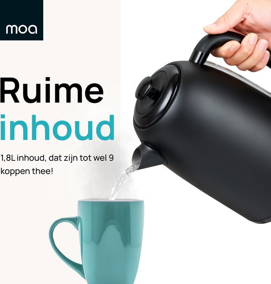 Bouilloire Moa - Noire - 1,8 litre